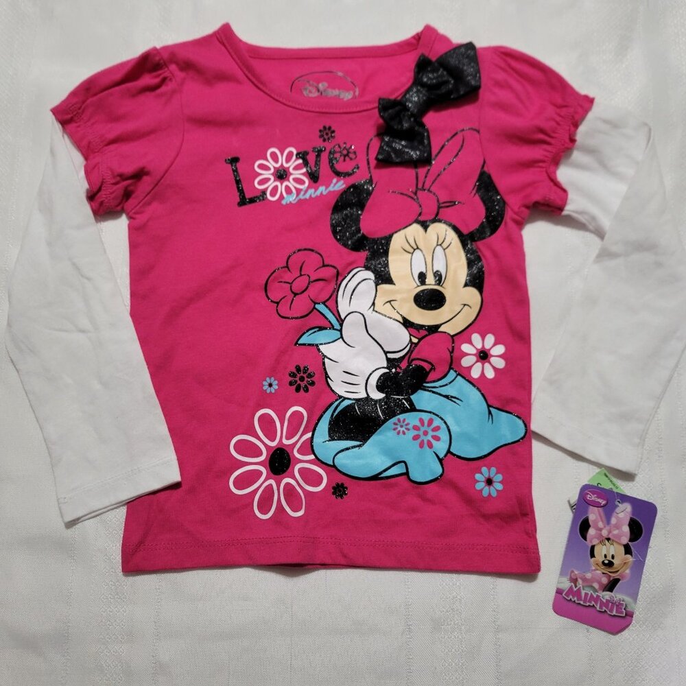 Disney Minnie Mouse NWT 4T Long Sleeve Shirt. Mixed Bin Z33